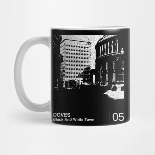 Black & White Town / Minimalist Graphic Artwork Design Mug